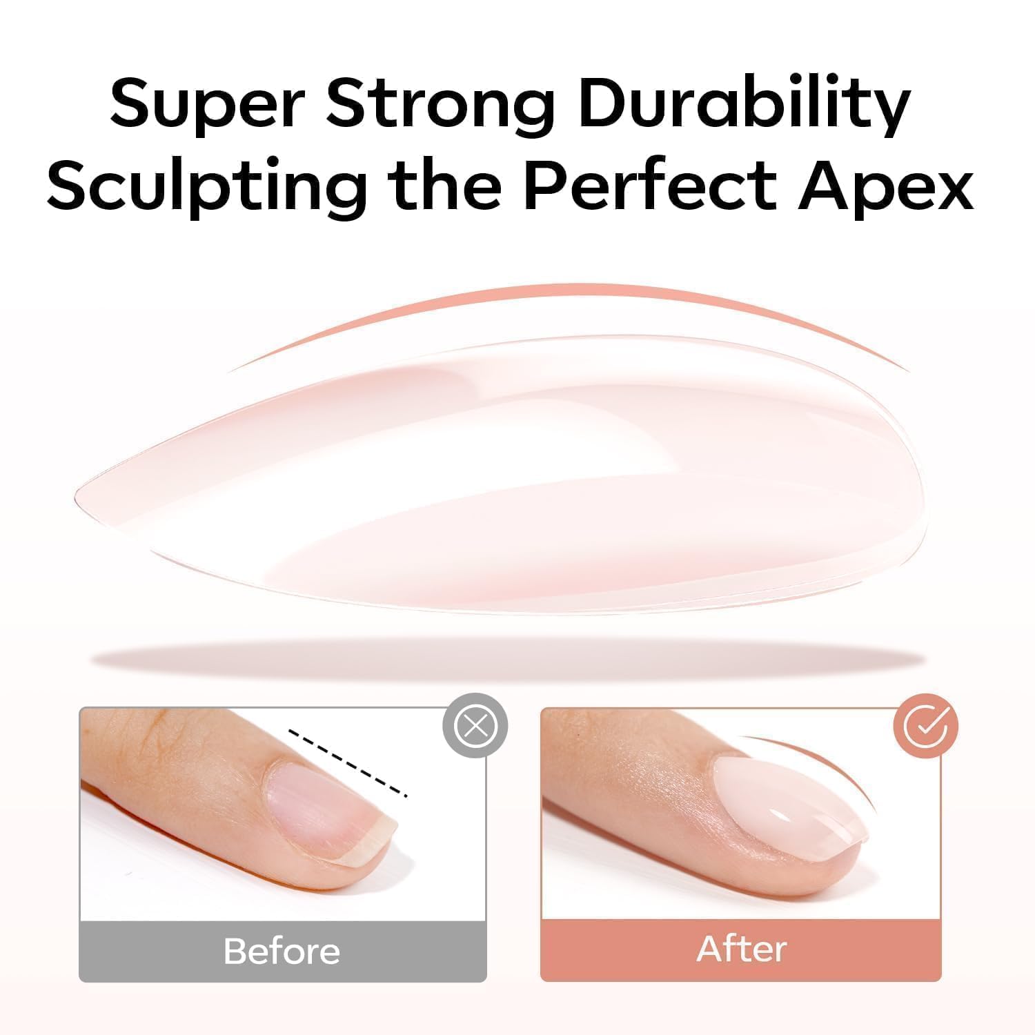 Modelones base gel rubber mejora adherencia para uñas más duraderas