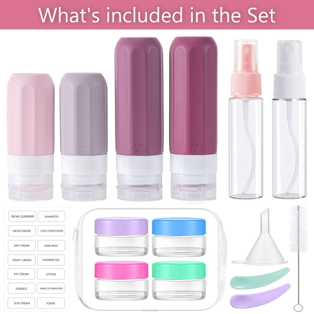 MODENGKONGJIAN silicone 2oz leakproof bottle for mess-free carry-on