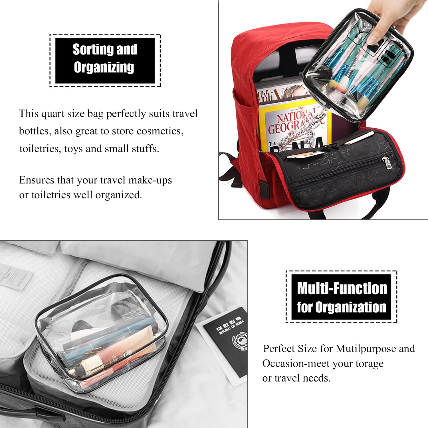 MODENGKONGJIAN quarter-size bag in carry-on use demonstrates compact travel storage