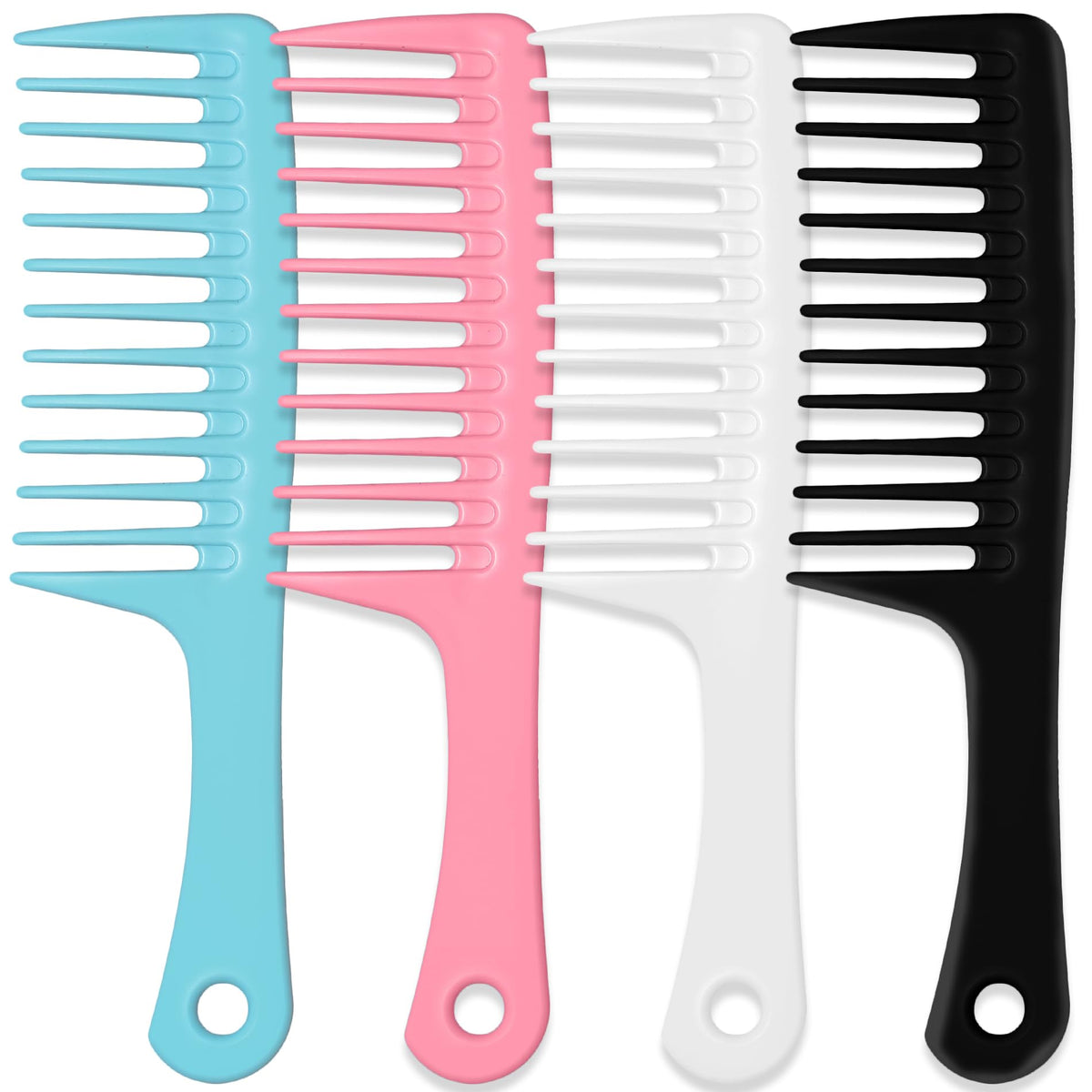 MODENGKONGJIAN wide-tooth detangling comb front view for smooth detangling with minimal pulling.