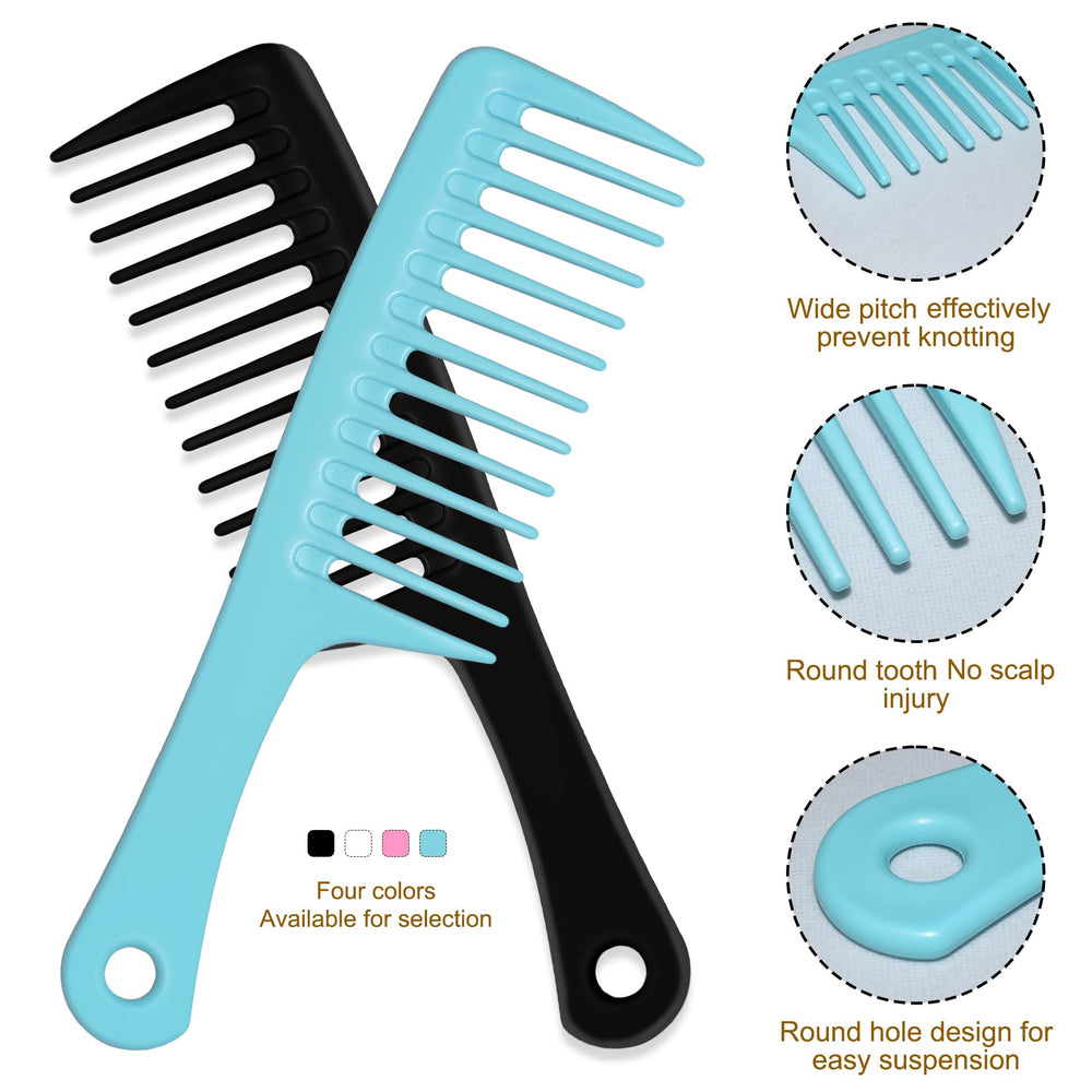 MODENGKONGJIAN wide-tooth detangling comb in hand for comfortable grip during styling.