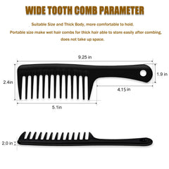 MODENGKONGJIAN wide-tooth detangling comb for wet hair to reduce snagging.