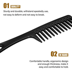 MODENGKONGJIAN wide-tooth detangling comb close-up shows wide teeth for curly hair.