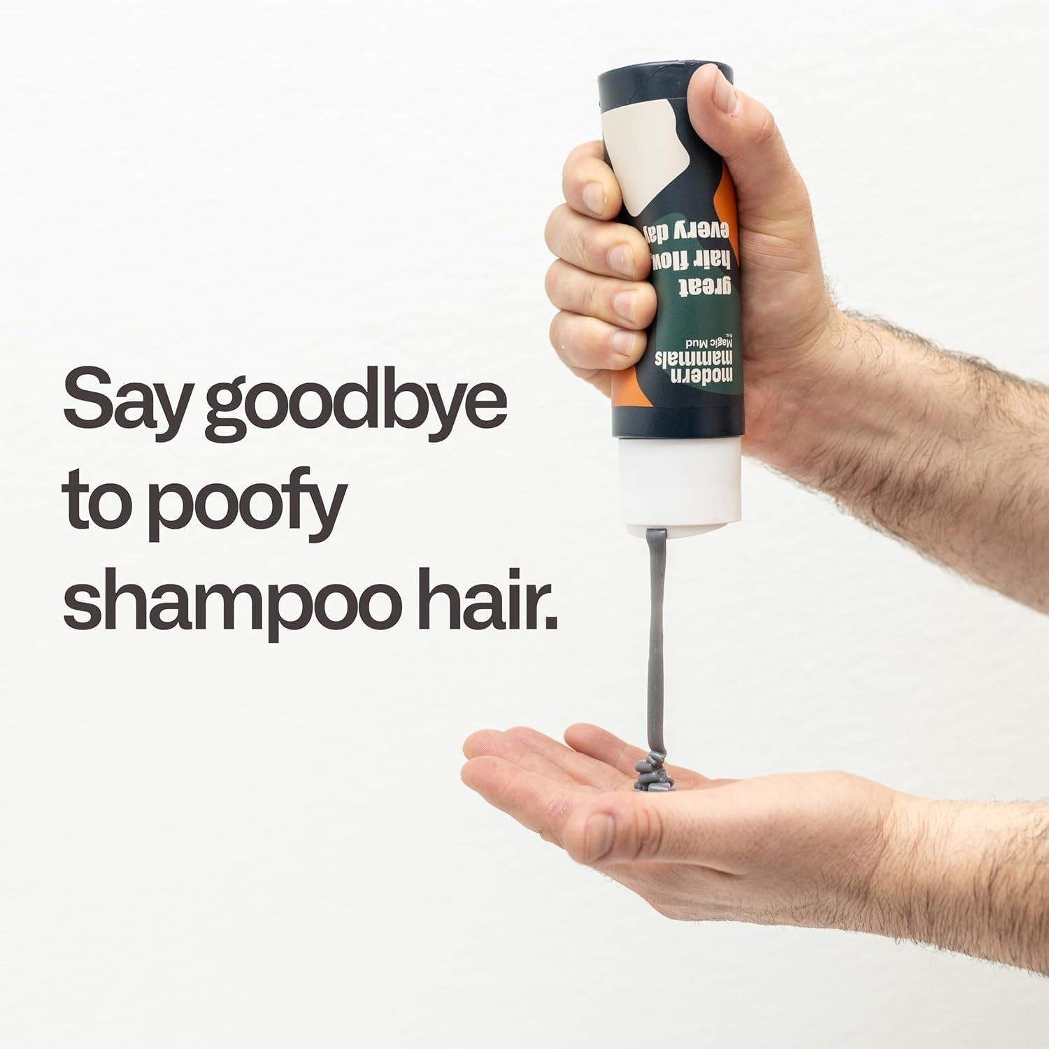 modern mammals hydrating shampoo close-up showing smooth hair texture result