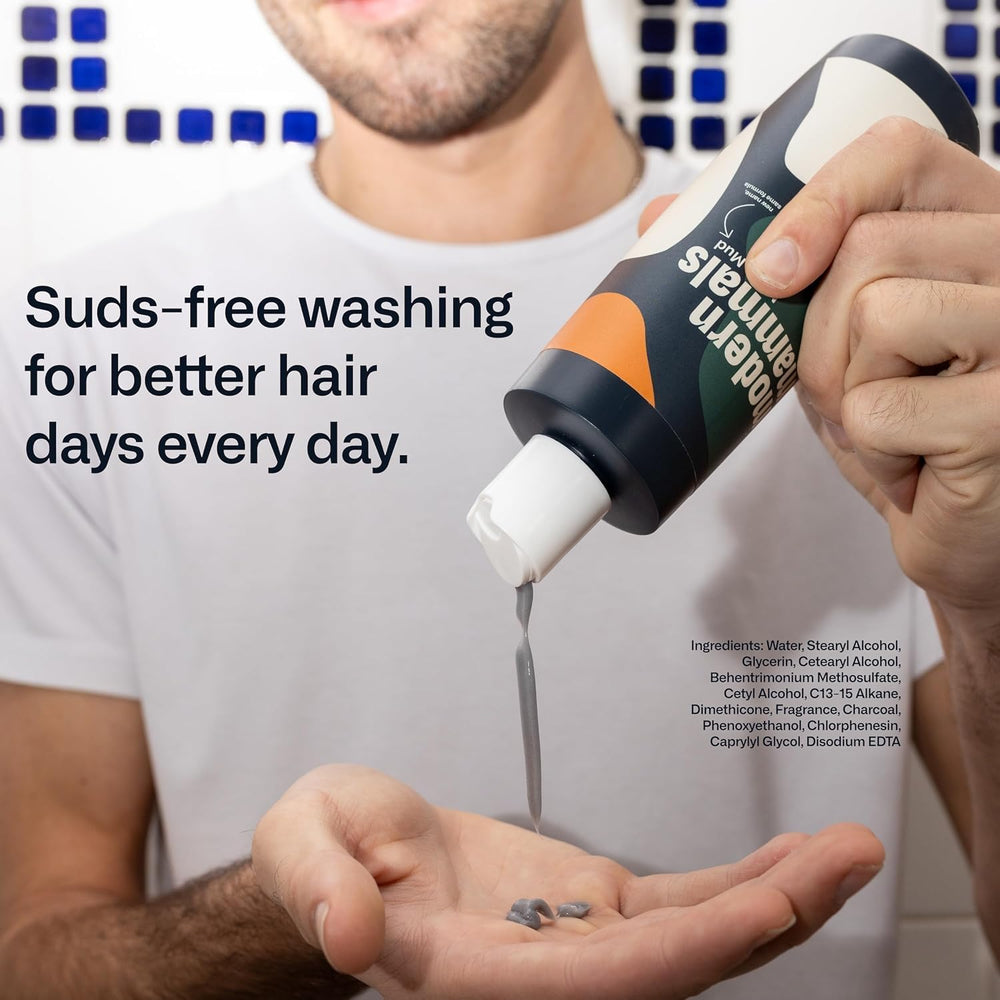 modern mammals hydrating shampoo scene with water rinse and gentle wash