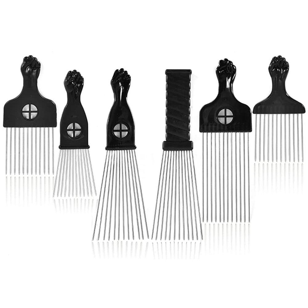 MODSIGHT 6-pack curly afro hair picks display for quick detangling and styling