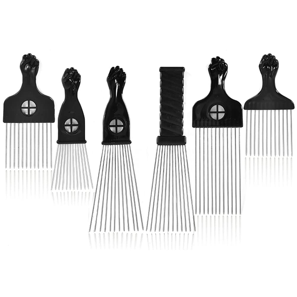 MODSIGHT 6-pack curly afro hair picks display for quick detangling and styling