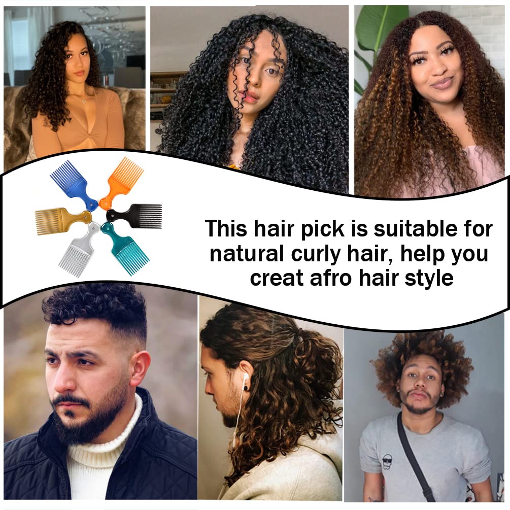 MODSIGHT green Afro pick performs lightweight lift for voluminous natural looks.