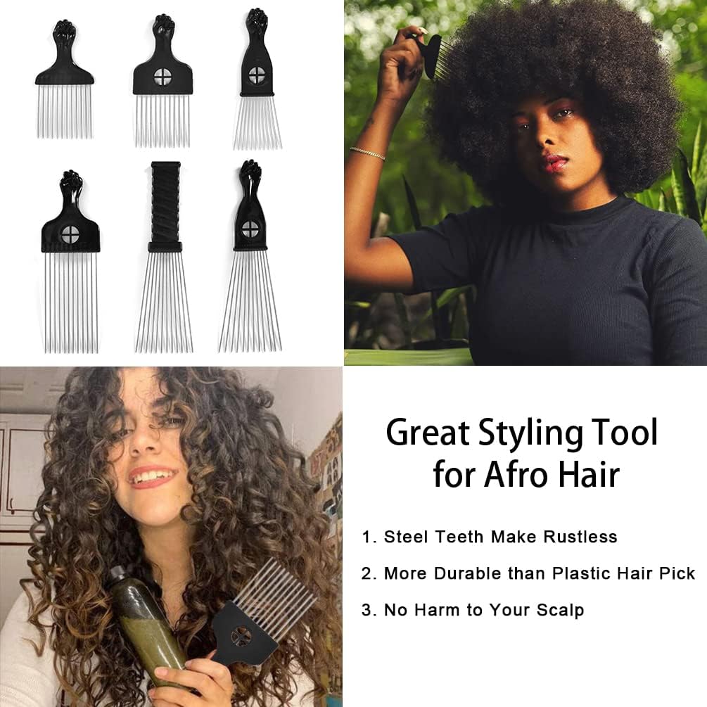 MODSIGHT metal teeth with plastic handle help glide through thick curls