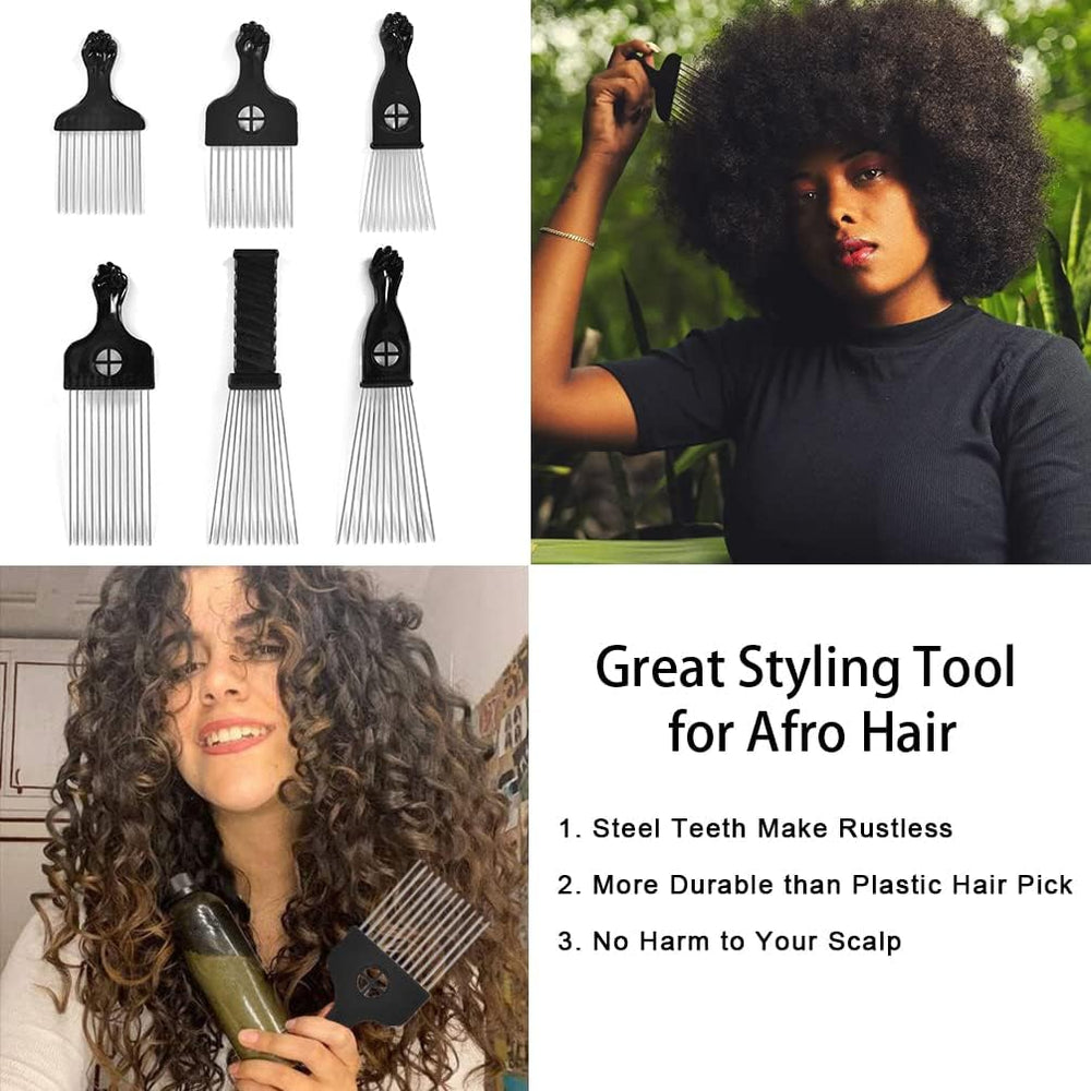 MODSIGHT metal teeth with plastic handle help glide through thick curls