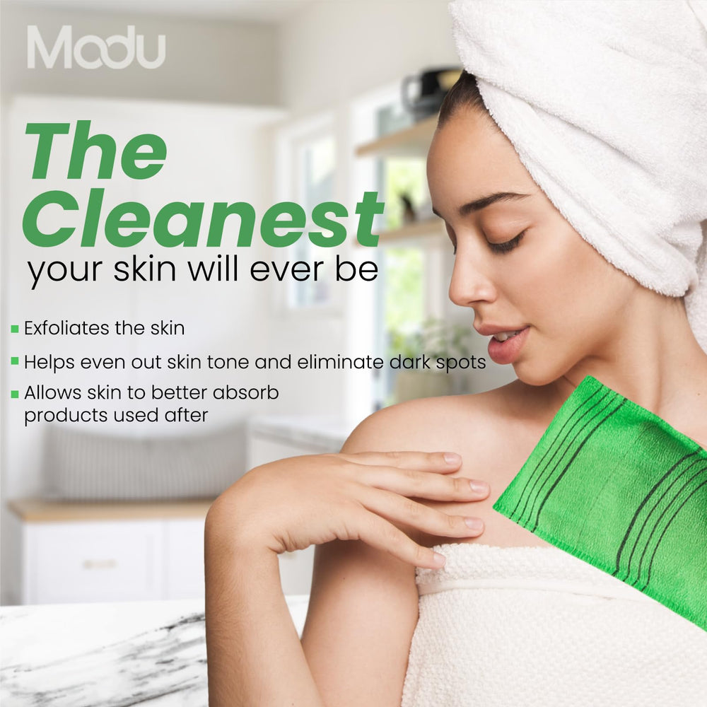 Modu guantes exfoliantes para uso corporal diario con resultados potenciales