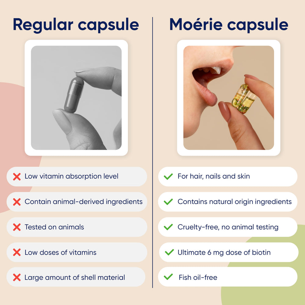 Moerie daily routine with capsules ready to take