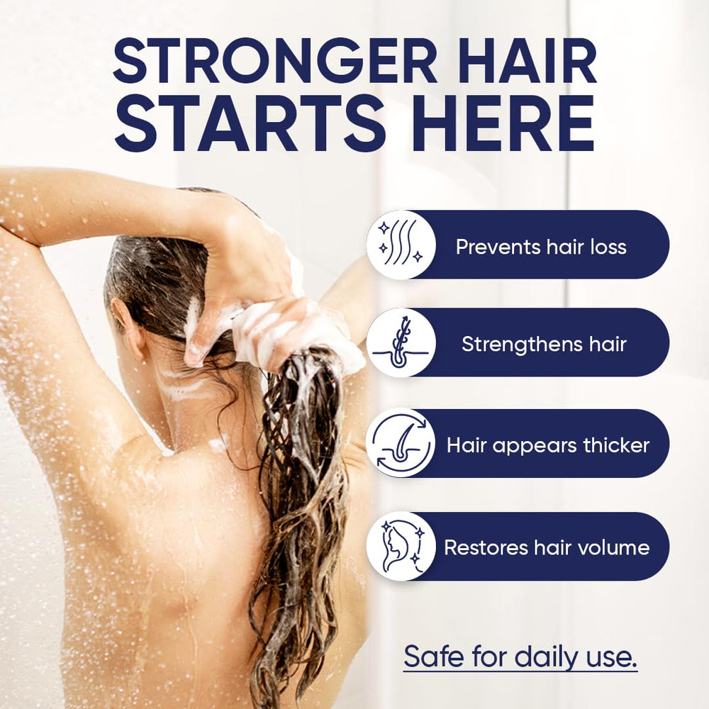 Moerie easy three-step routine display for daily hair care.