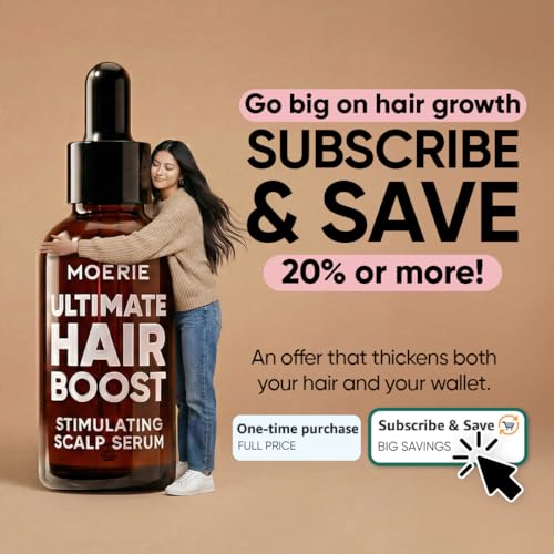 Moerie serum pipette applying onto cleansed scalp supports thicker-looking hair