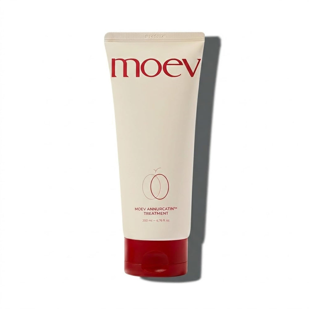 MOEV ANNURCATIN Mascarilla capilar en botella, cuidado profundo para cabello dañado.