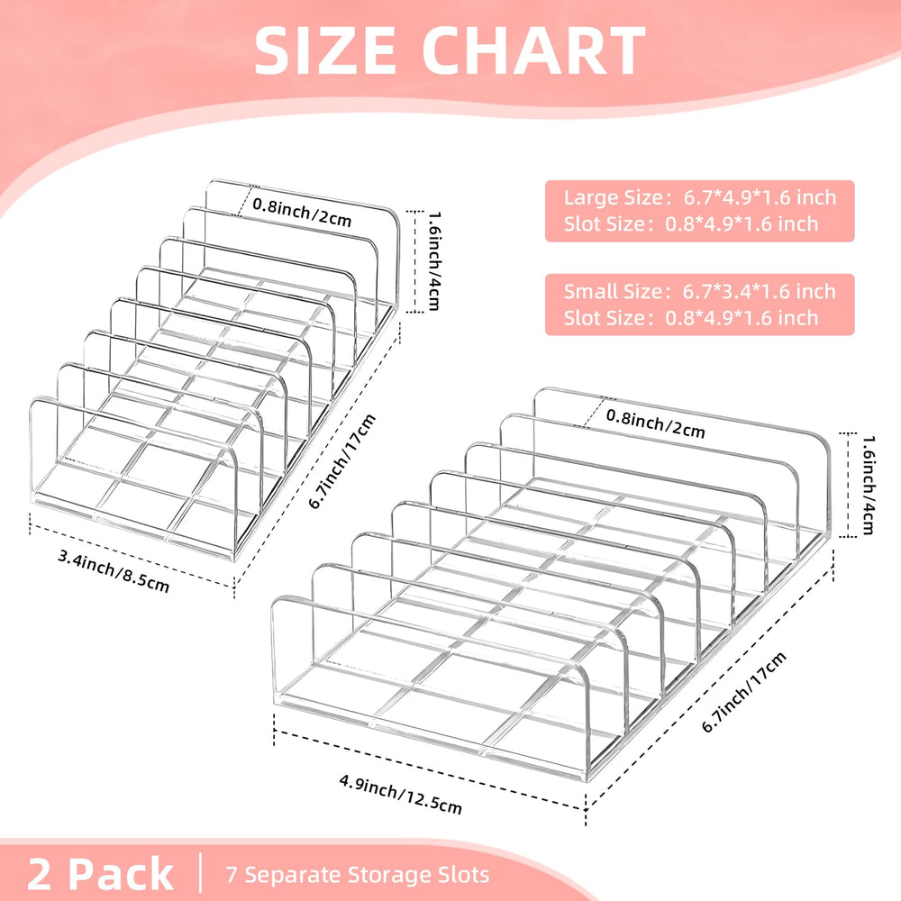 MOGUIMAX clear eyeshadow palette display case offers instant product visibility.