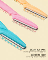MoHern dermaplaning tool with non-slip handle for comfortable daily use.