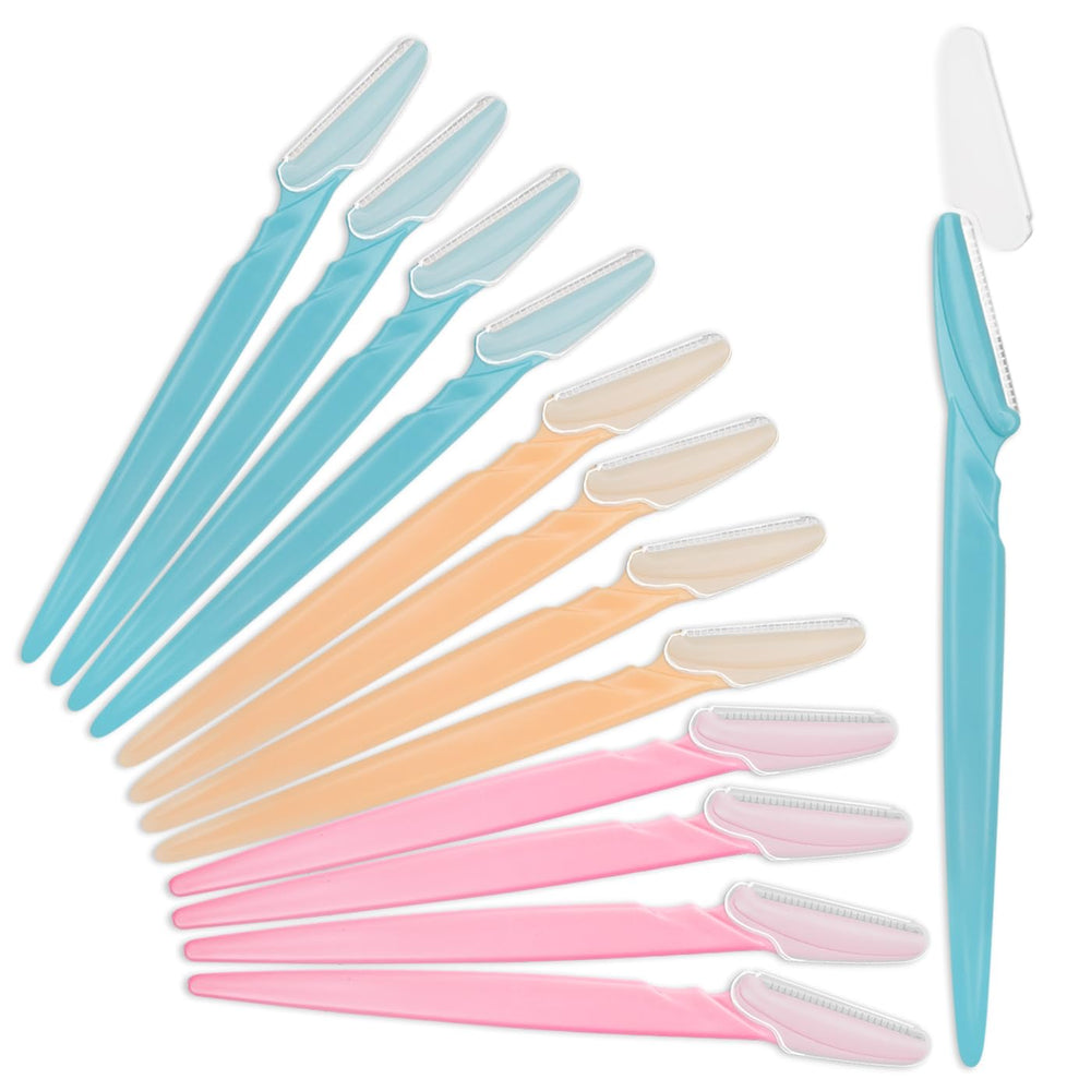 MoHern eyebrow razor 12pcs pack for precise facial hair removal on the go.