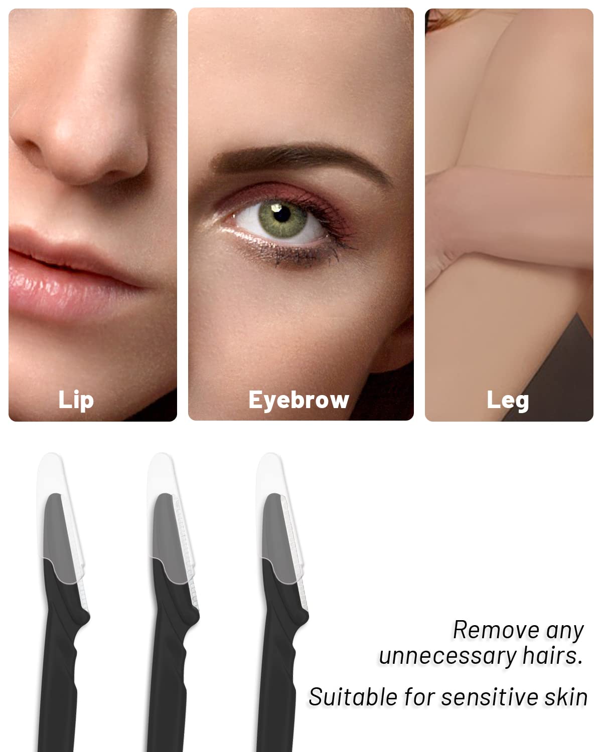 MoHern facial razors package suitable for shaping eyebrows and removing fine hairs.