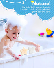 MoHern Konjac Star yellow sponge for easy grip and rich lather