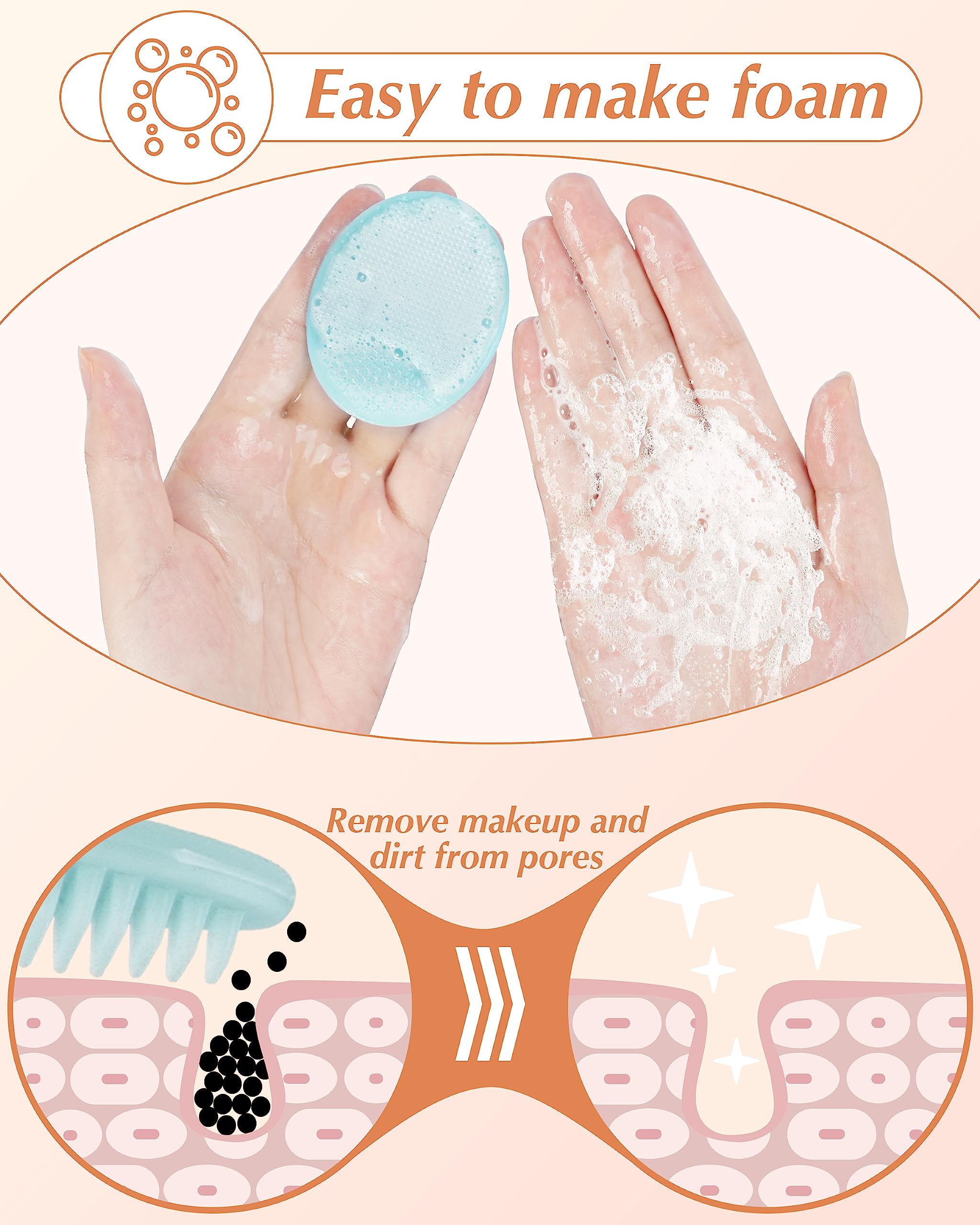 MoHern silicone brush for improved skin texture and absorption.