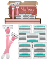 MoHern women's razor front view with six blades for a smooth shave