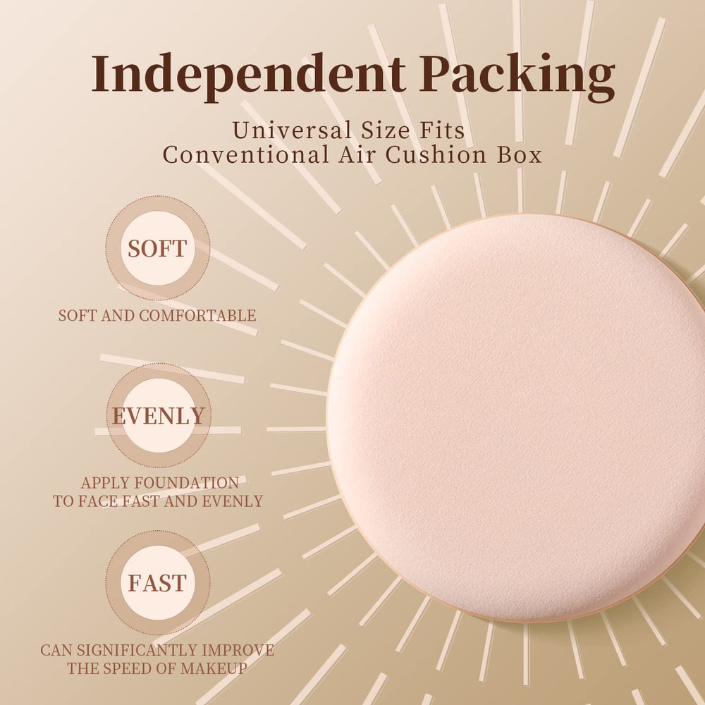 MOHOPE round powder puff for precise touch-ups on cheeks and forehead