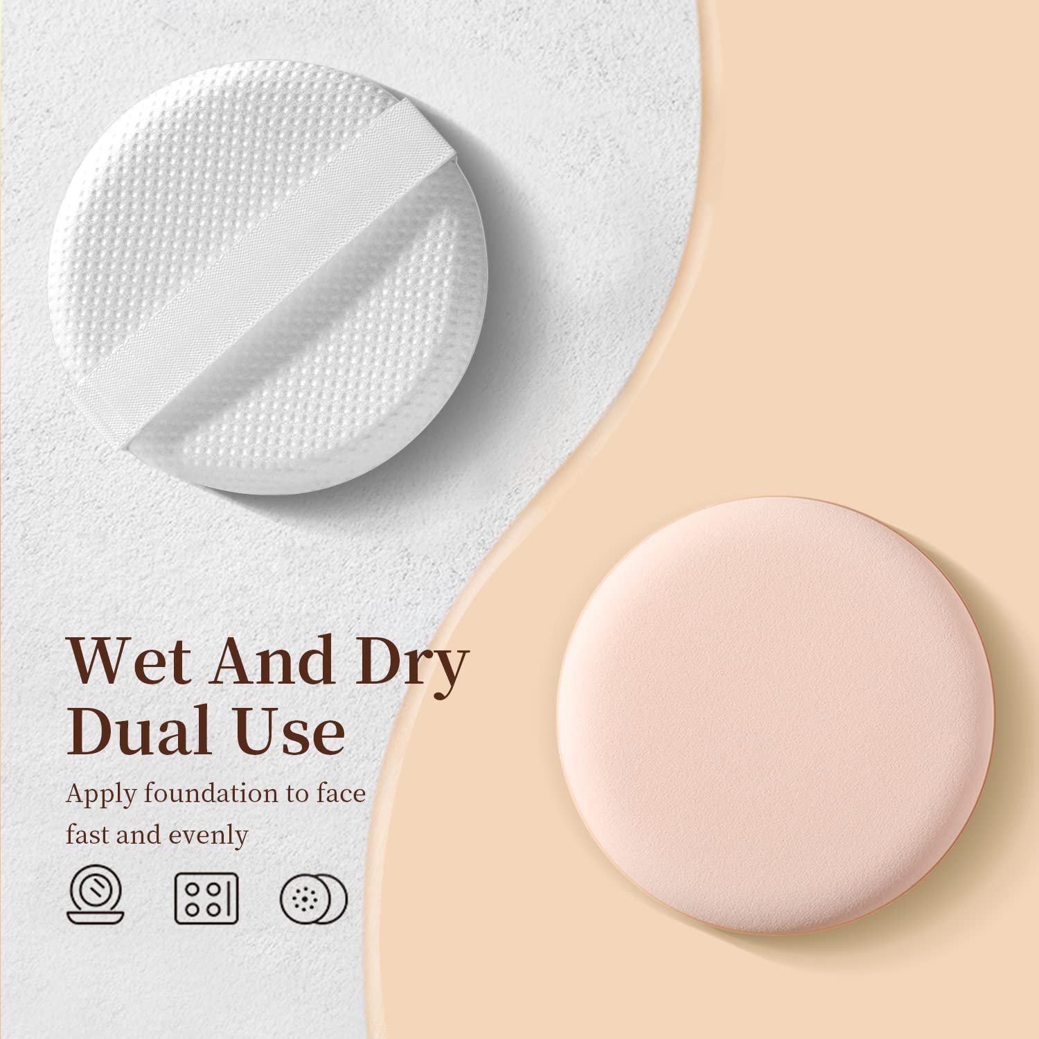 MOHOPE sponge for liquid and powder foundations, BB cream, and concealer