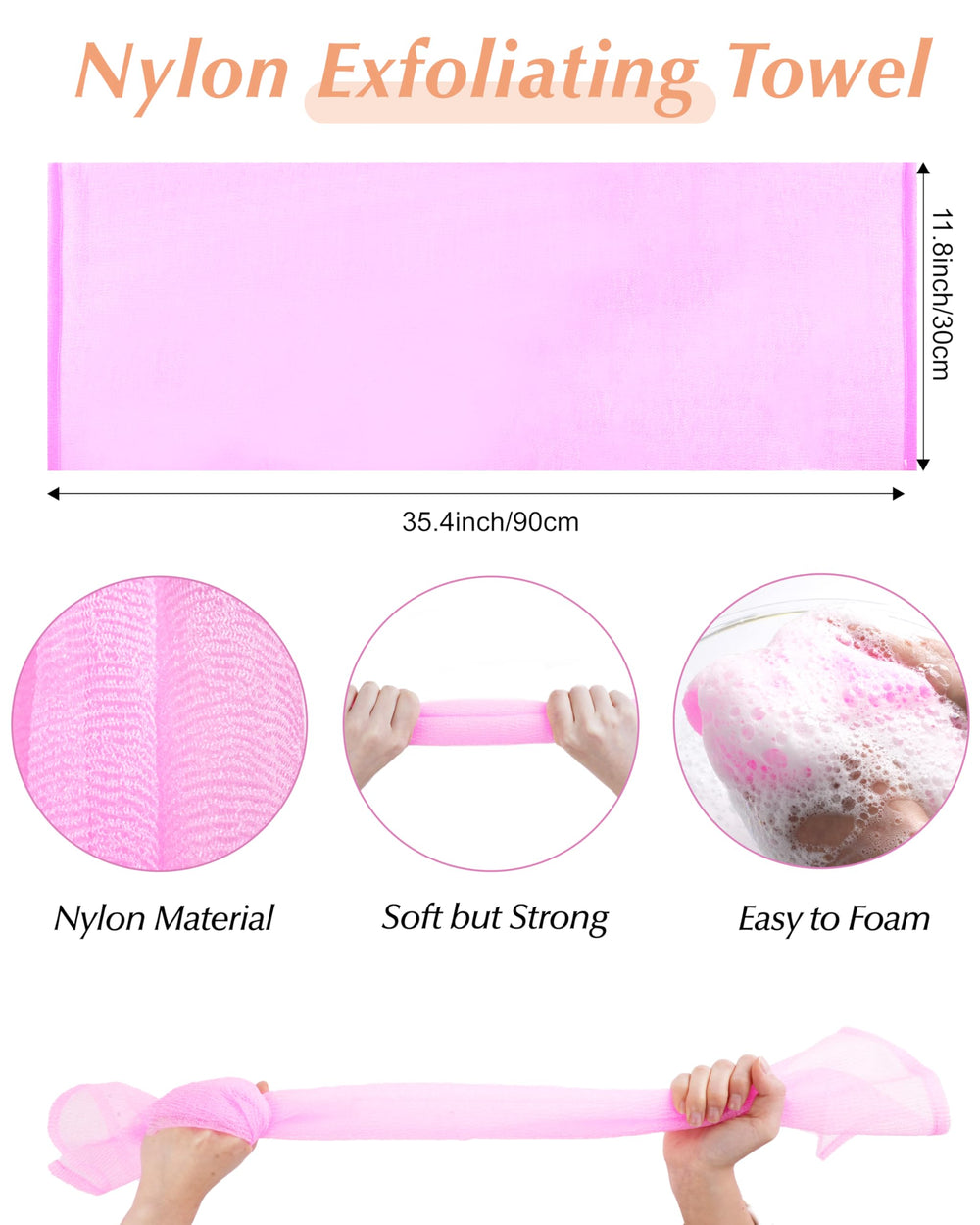 MoHern toallita exfoliante rosa, limpia la piel y la deja suave