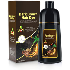 MOISTAR tintura para cabello marrón oscuro con cobertura de canas en casa.