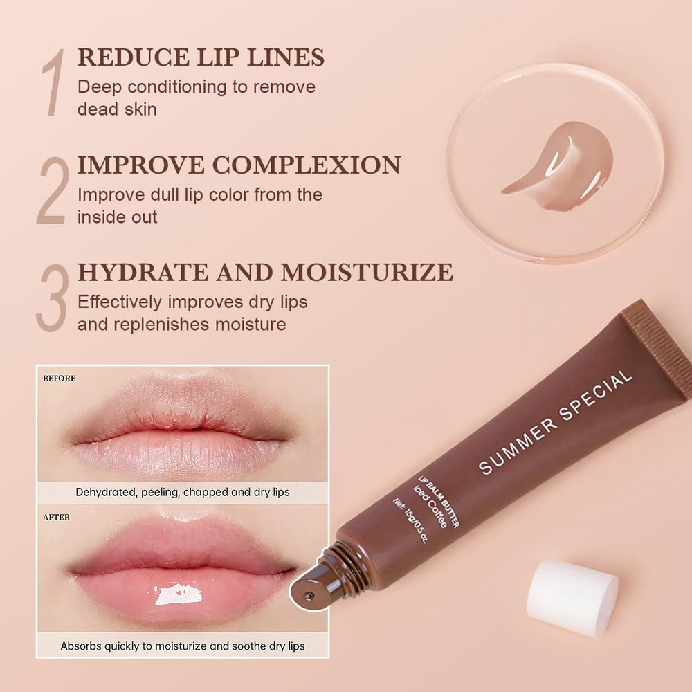 MoJinYuPm balsamo-labios vainilla-muestra, tono suave para look natural