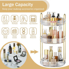 MOKANI adjustable vanity storage keeps cosmetics organized and reachable.