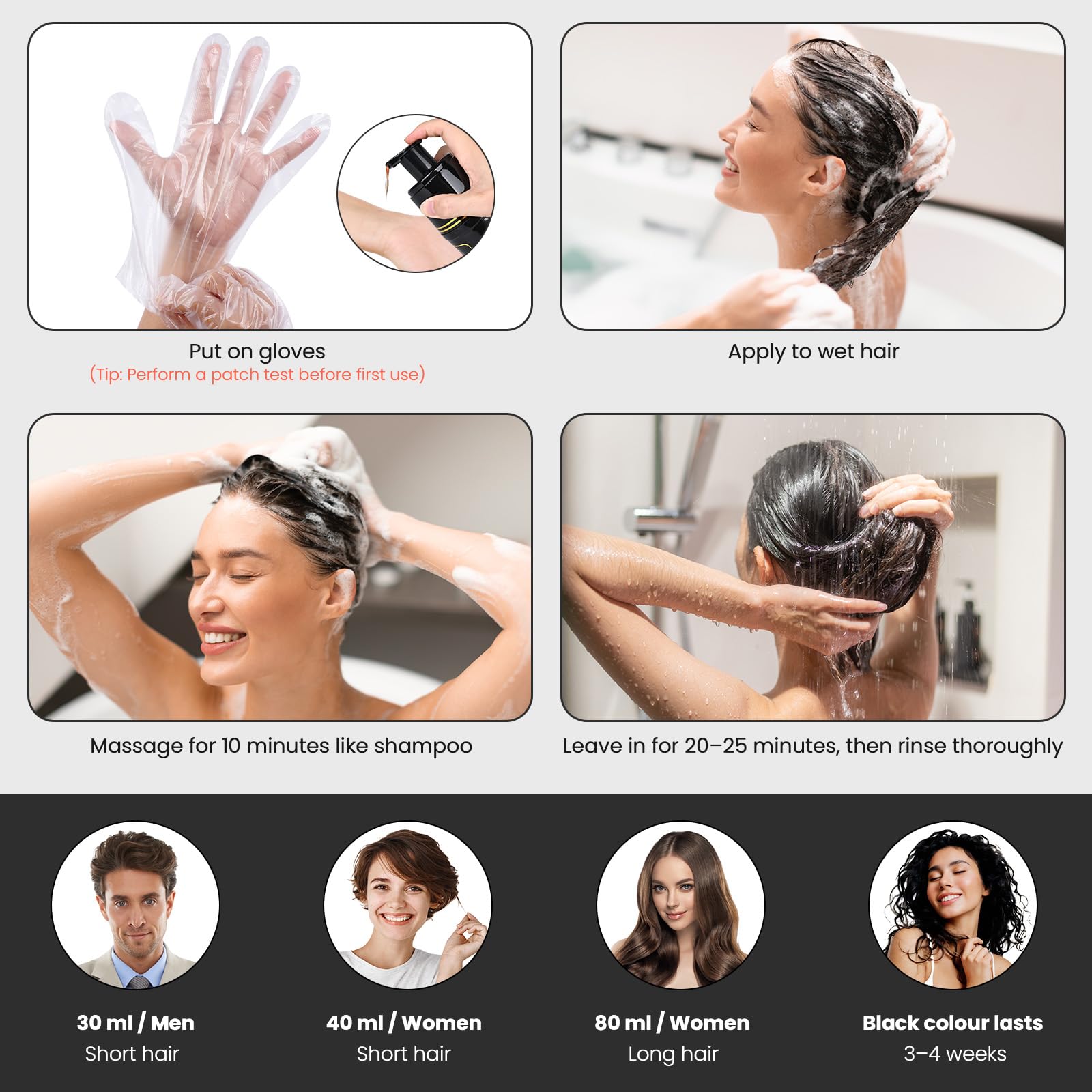 Mokasakiso long-lasting dark brown color stays vibrant weeks.
