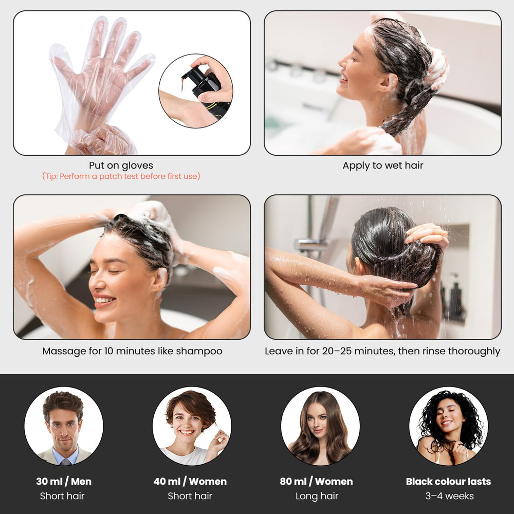 Mokasakiso long-lasting dark brown color stays vibrant weeks.