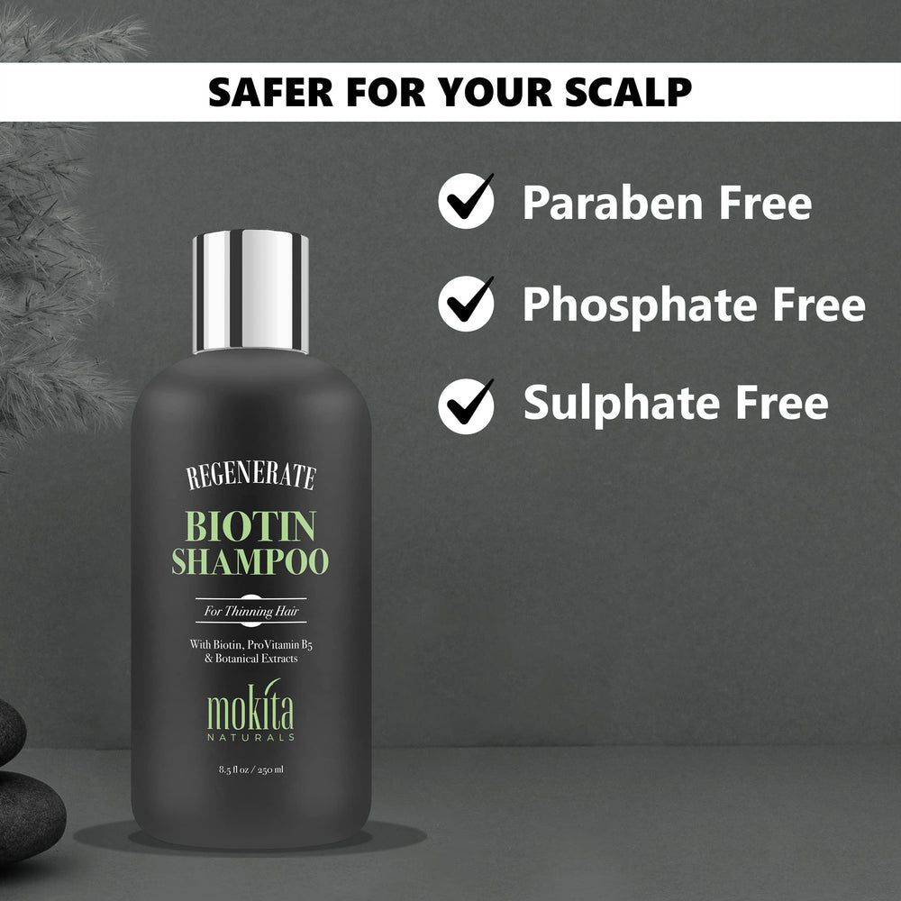 Mokita Naturals Hair Shampoo scalp nourishment indicates nourished roots.