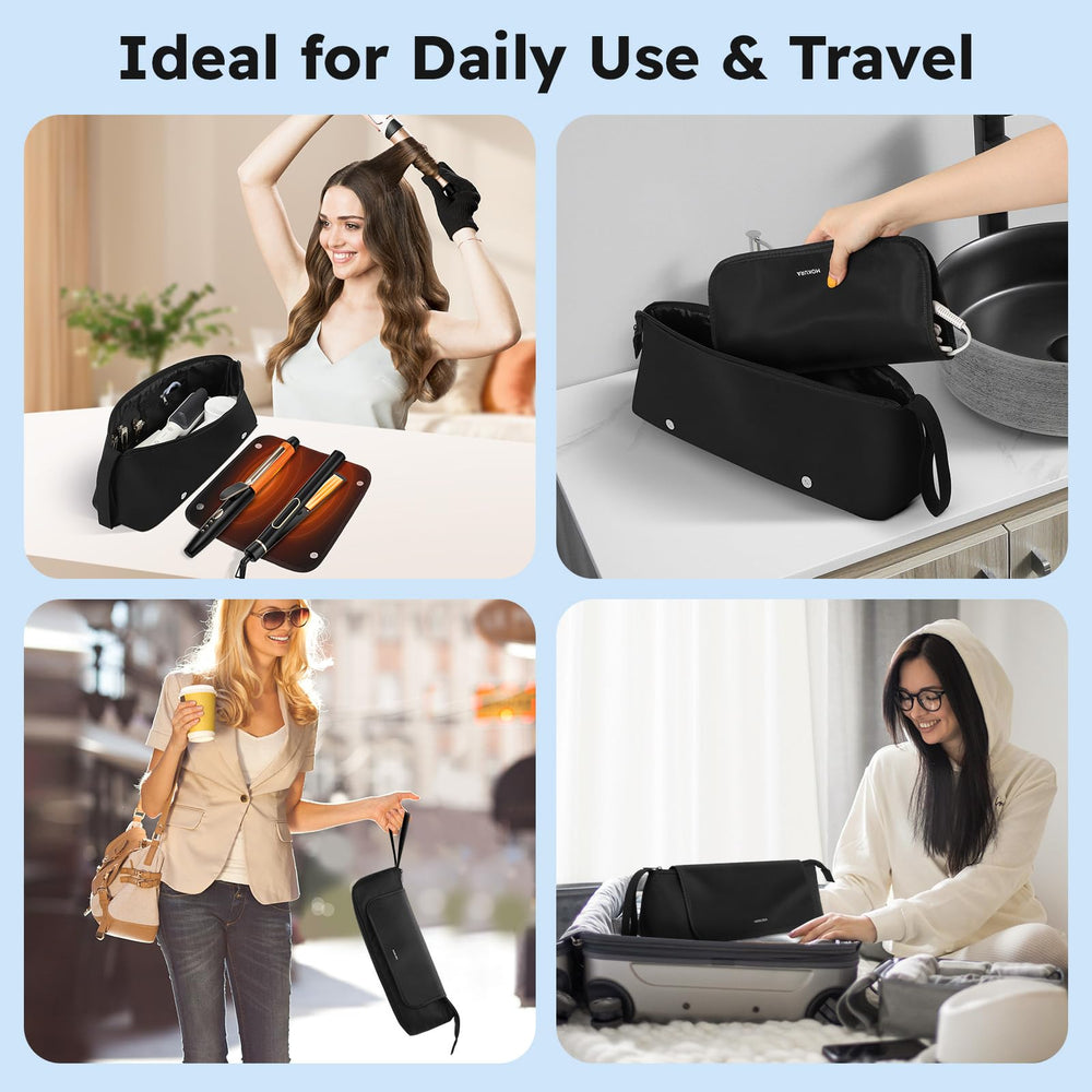 MOKURA foldable travel bag with handle for easy packing and carrying.