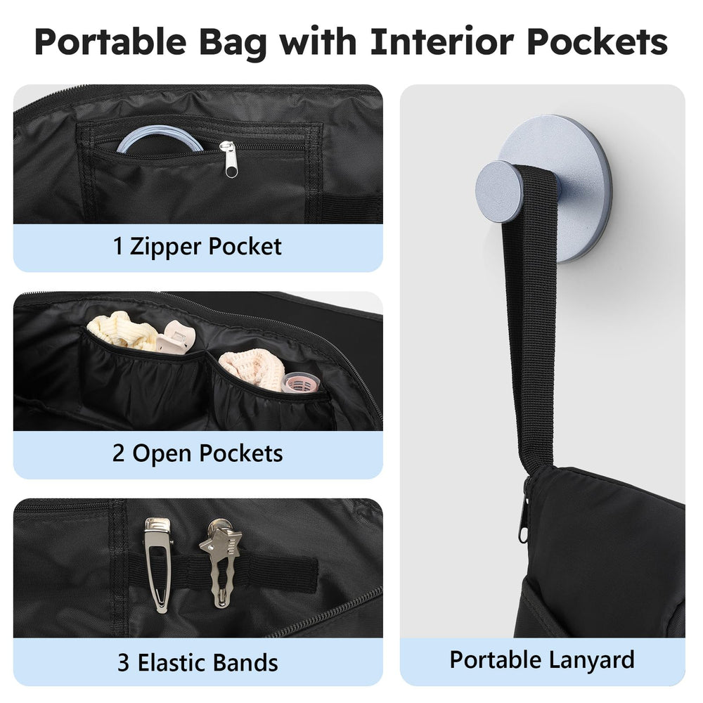 MOKURA inner pockets and elastic bands keep accessories tidy and accessible.