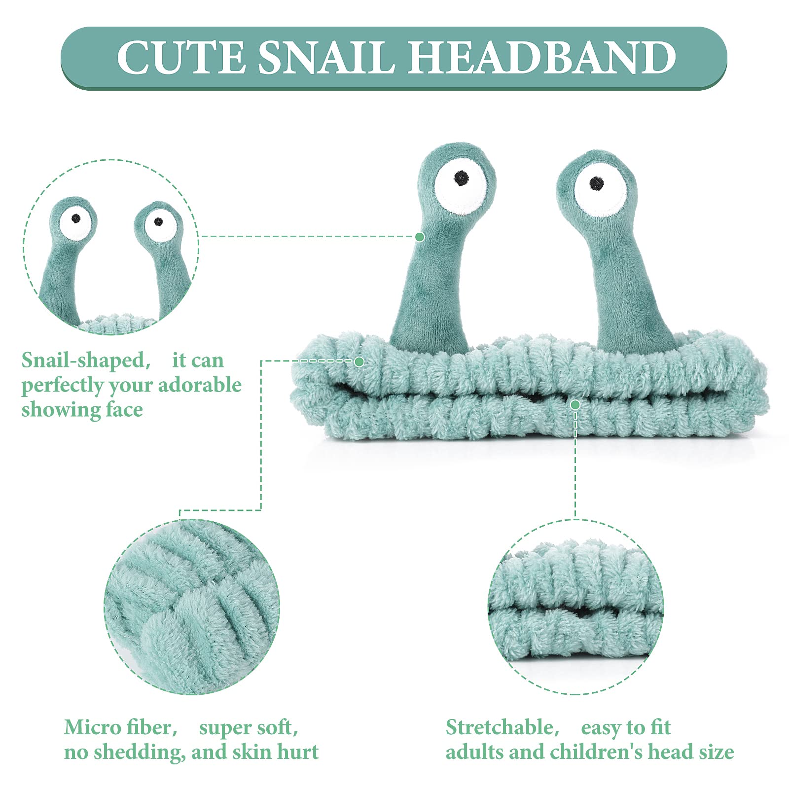 Molain elastic headband stretches to 12 inches for versatile wear