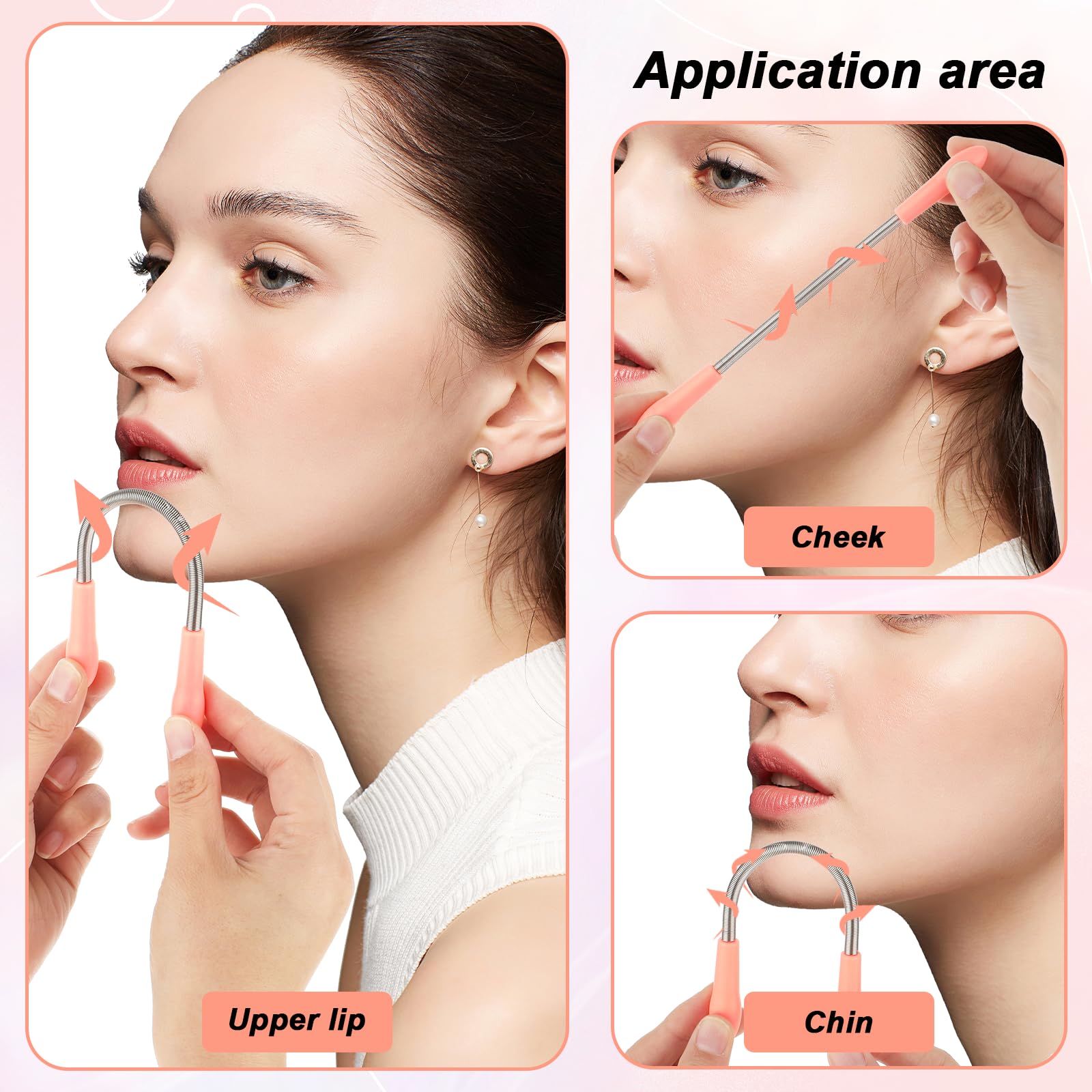 Molain face hair remover on cheek showing precise control and safety