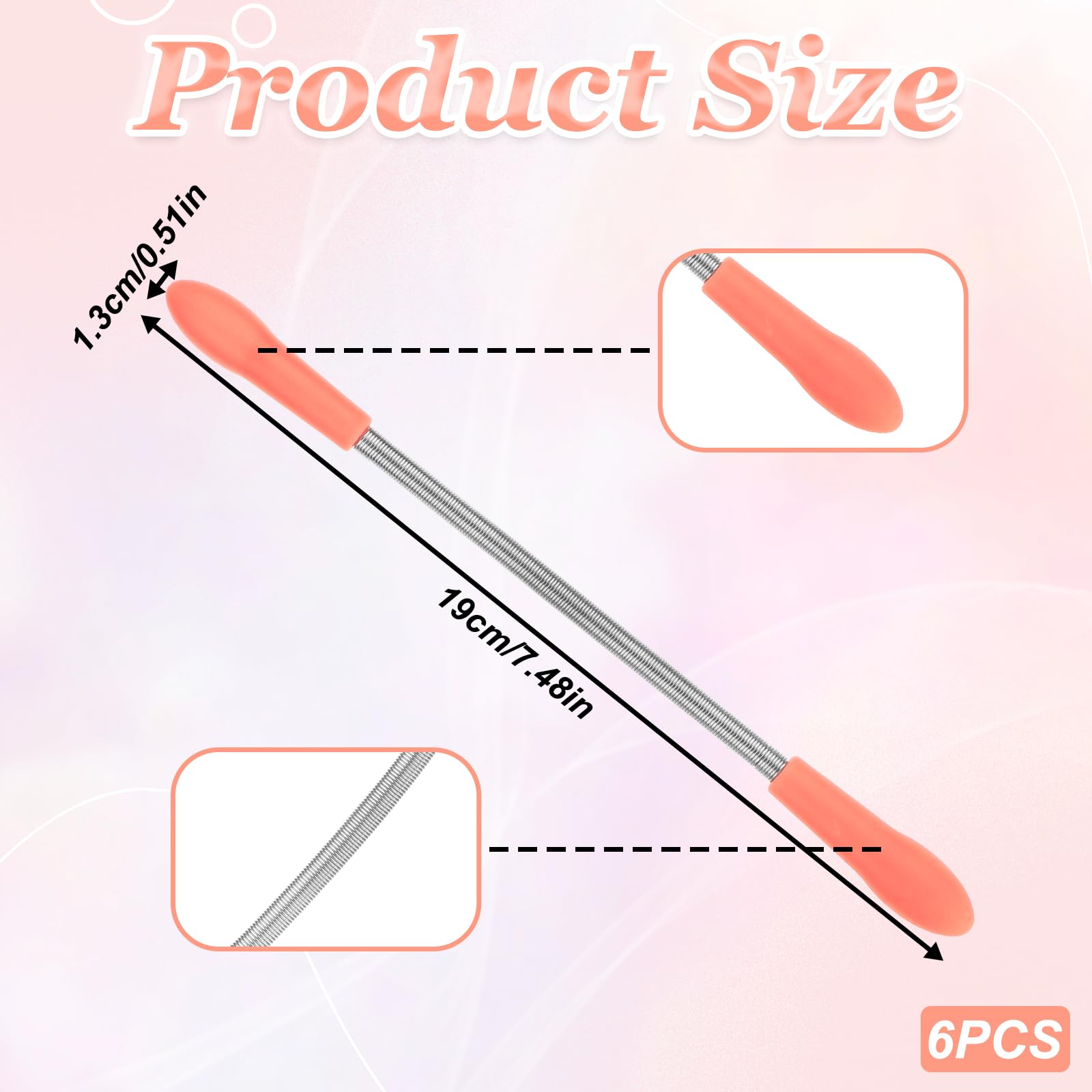 Molain spring epilator closeup with pink handle for gentle hair removal
