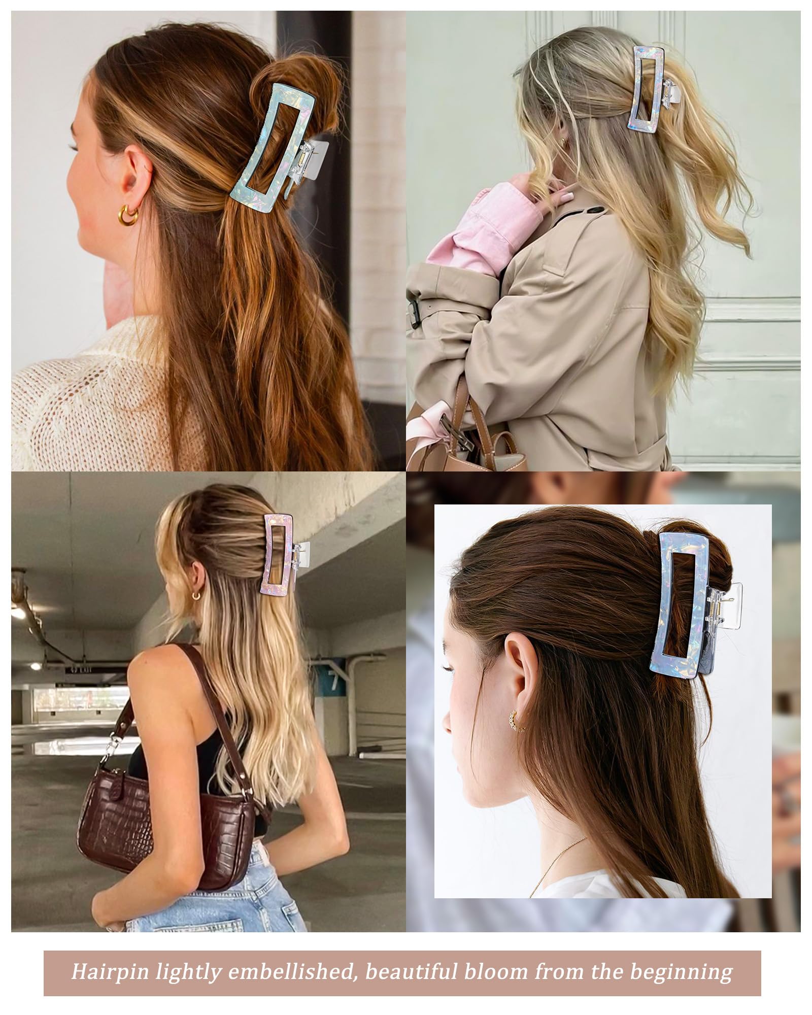 Molans clip antideslizante de agarre firme para cabello grueso.
