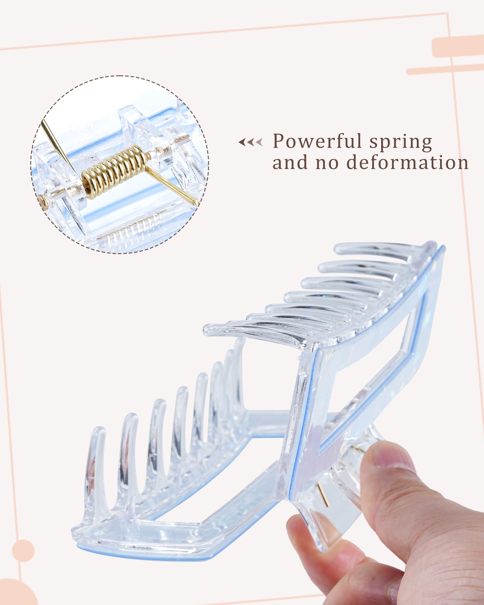 Molans clip rectangular con gradiente sirena para un look moderno.