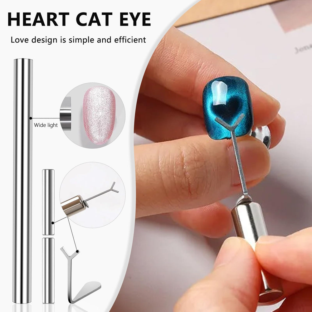MOLILON imanes corazón ojo de gato para uñas: efectos en tres dimensiones visibles