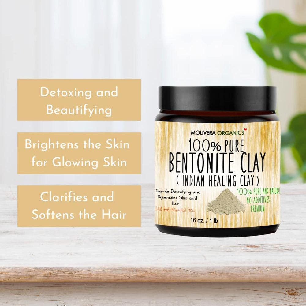 Molivera arcilla bentonita mascarilla facial: limpia profundamente sin resecar.