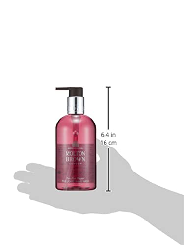 Molton Brown Fiery Pink Pepper bottle shown on vanity for daily ritual