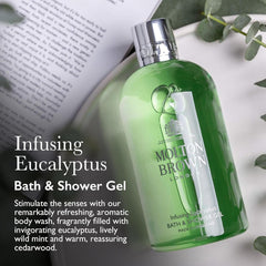 Close-up of lather with eucalyptus and mint notes from Molton Brown wash