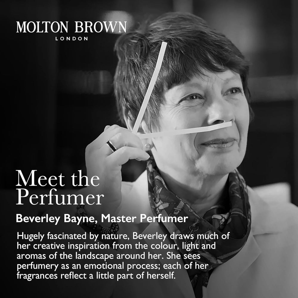 Molton Brown Seville-inspired scene evokes sunlit citrus courtyard ambiance.