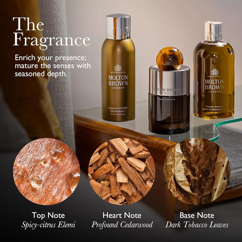 Molton Brown Tobacco Absolute bergamot zest close-up showing citrus lift