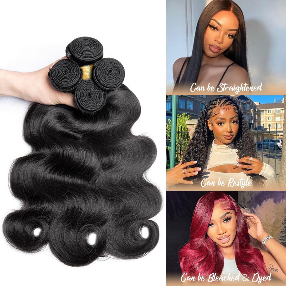 Moluxeu 12A body wave bundles packaging close-up