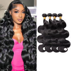 Moluxeu 12A body wave bundle 20-inch close-up texture for natural blend